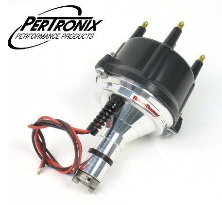 Pertronix D189504 Flame-Thrower VW Type 1 Engine Plug and Play 6 Volt Negative Ground Vacuum Advance Cast Electronic Distributor with Ignitor Technology 